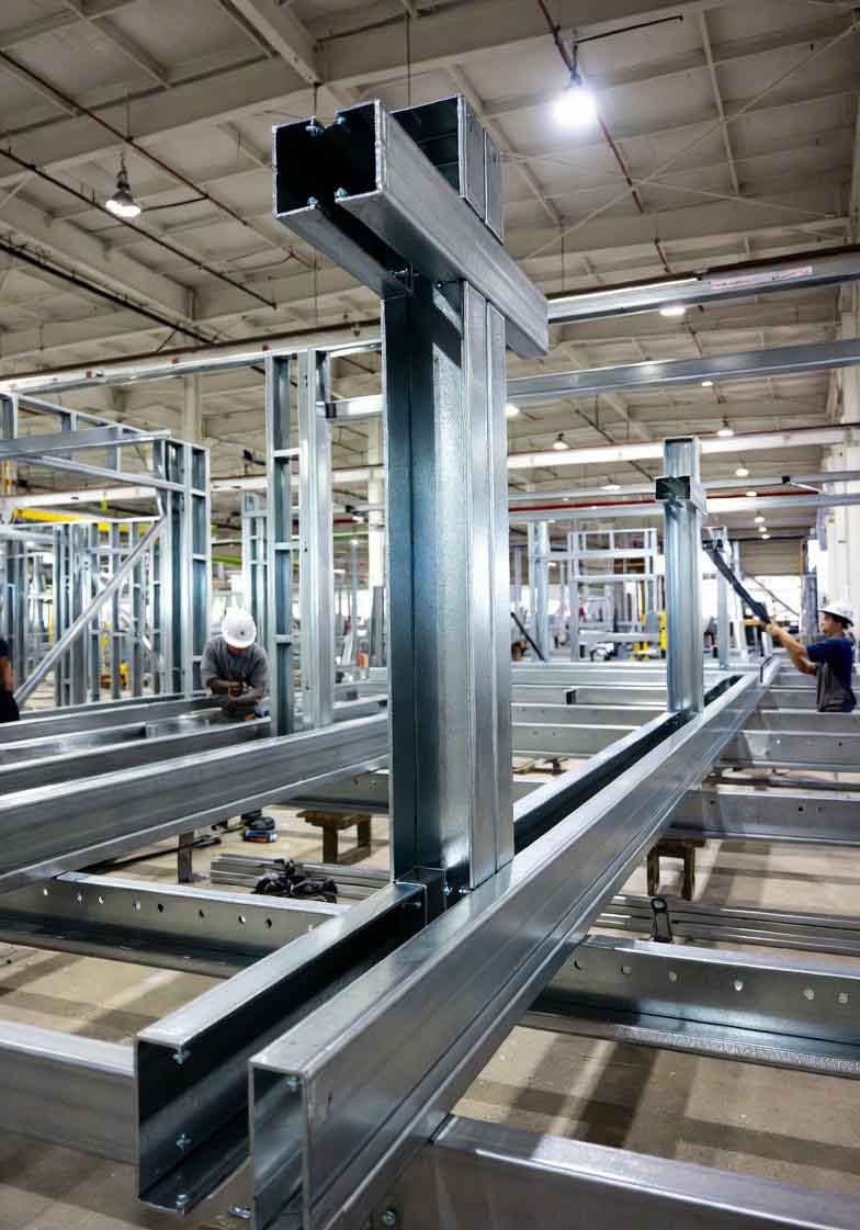 تولید قطعات ال اس اف در کارخانه - رولفرمینگ و پیشساخت