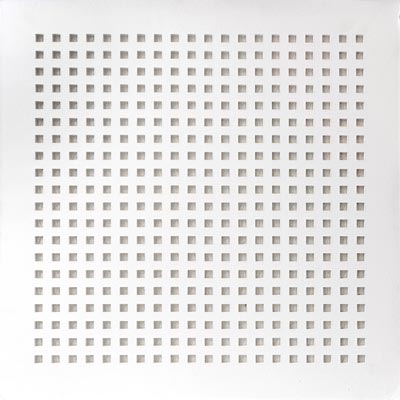 تایل آکوستیک پانچ مربعی روکش پی وی سی با فلیس در پشت تایل کد 25-12