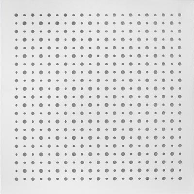 تایل آکوستیک پانچ دایره ای روکش پی وی سی با فلیس مشکی یا سفید در پشت تایل کد 50-12-8