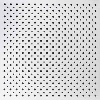 تایل آکوستیک پانچ دایره ای روکش PVC با فلیس در پشت تایل (36-12-8)